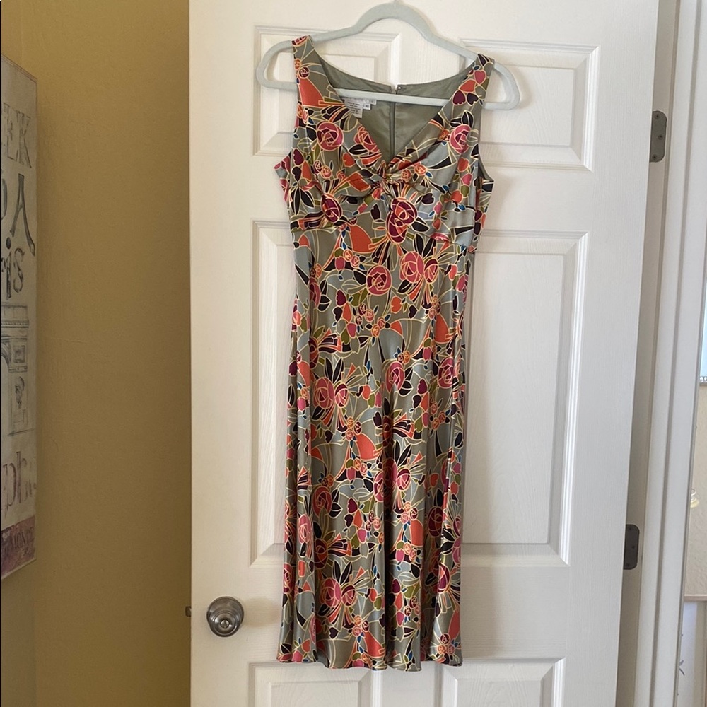 Maggy London Multicolor Floral Midi Dress